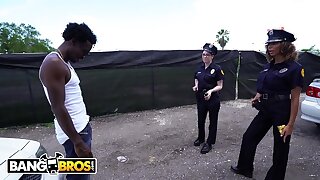BANGBROS - Lucky Glean Gets Tangled Up With Some Super Sexy Female Cops