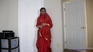 Horny Indian step mother and stepson with respect to law having fun